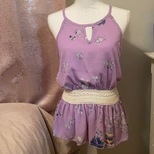 Lavender floral top